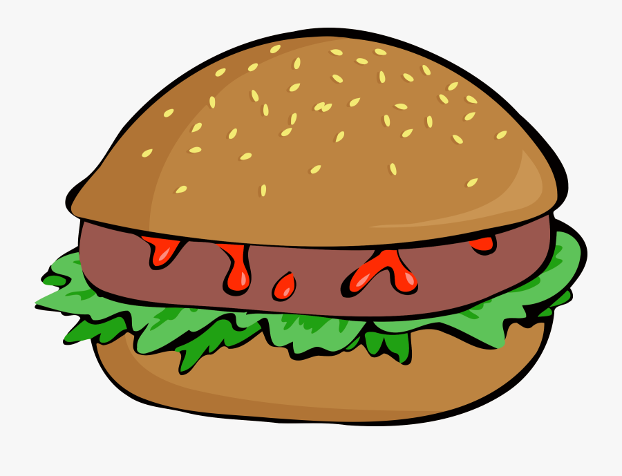 Burger Clipart - 卡通 早餐, Transparent Clipart
