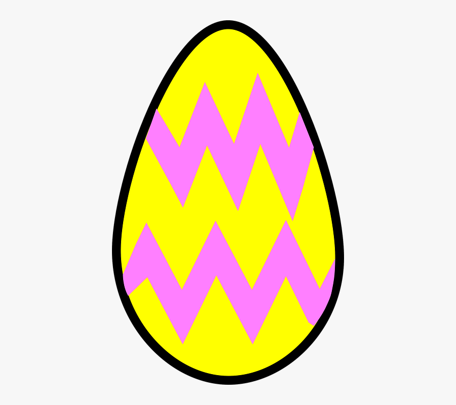 Easter, Egg, Design, Isolated, Yellow, Celebration - Easter Egg Clip Art, Transparent Clipart
