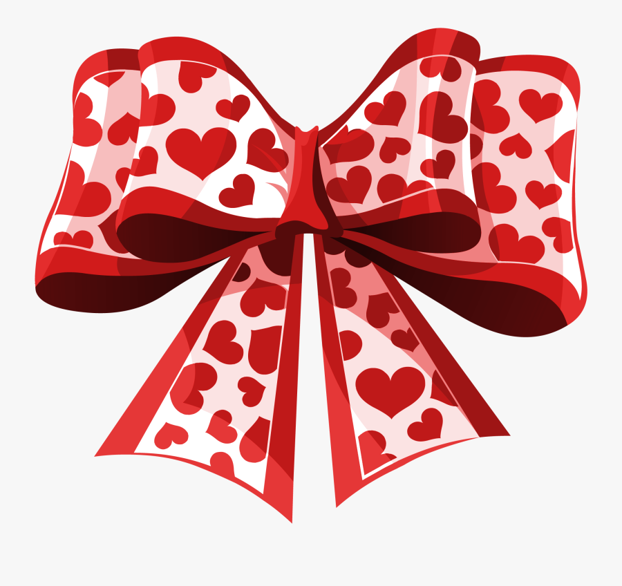 Heart Ribbon Bow Png, Transparent Clipart