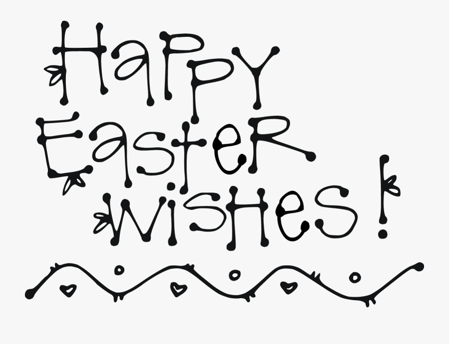Transparent Free Easter Clipart - Happy Easter Clipart Black And White, Transparent Clipart