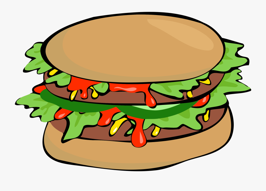 Hamburger - 卡通 早餐, Transparent Clipart
