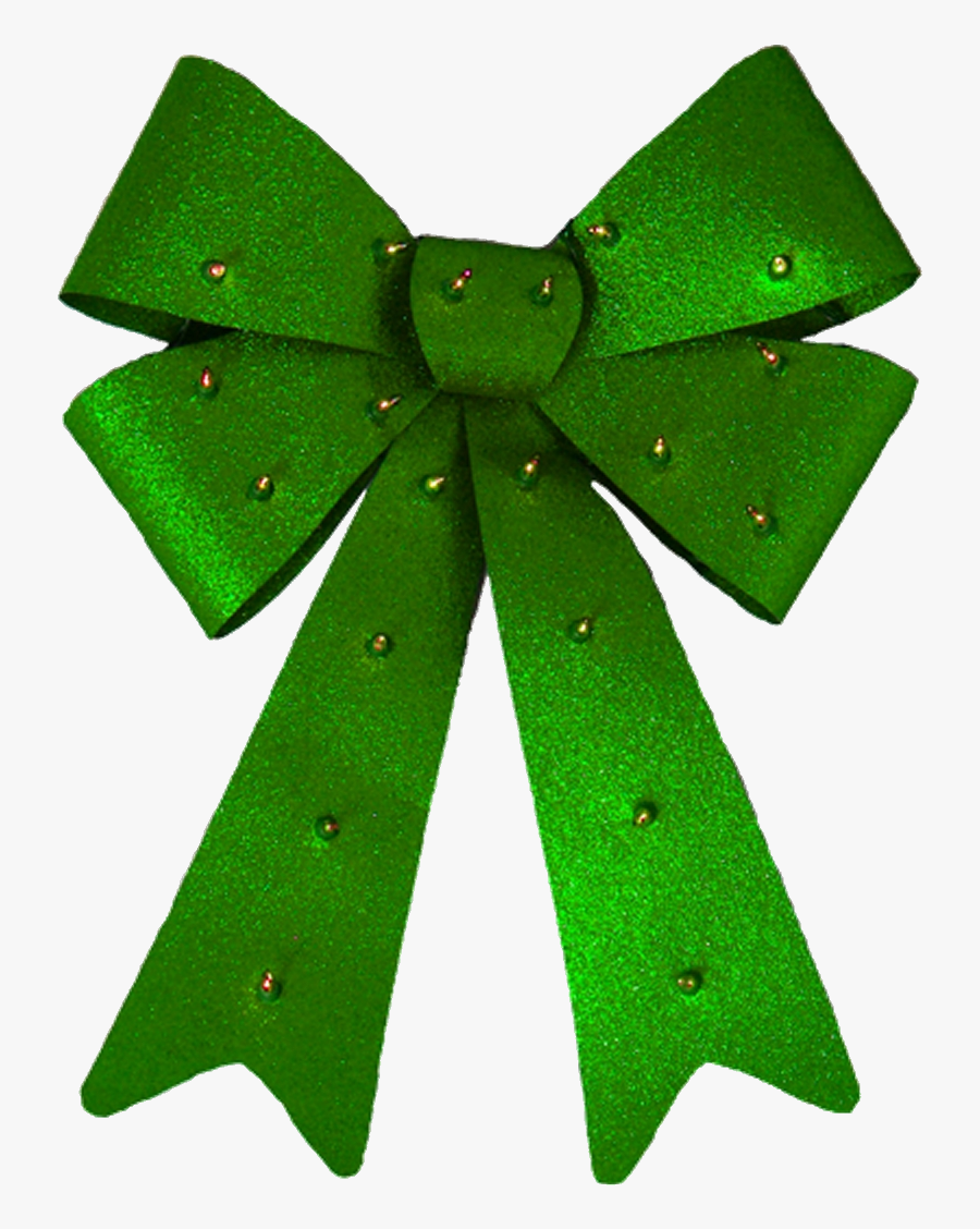 Transparent Bow Clip Art - Christmas Green Ribbon Art, Transparent Clipart