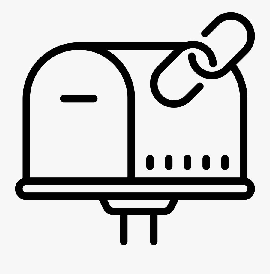 Mailbox Clipart Black And White - Icon For Mailing Address, Transparent Clipart