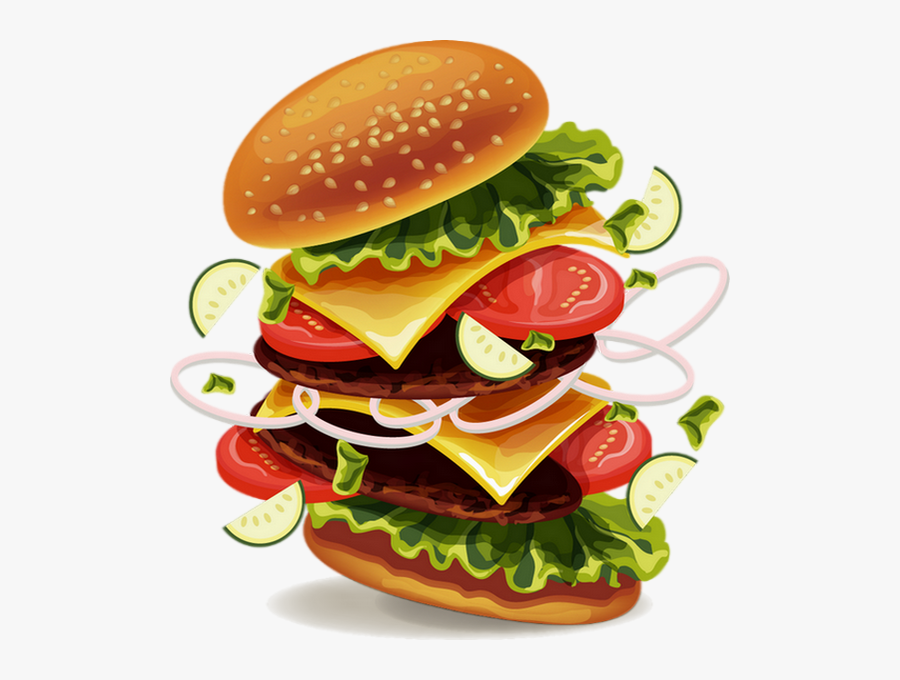 Hamburger Png, Dessin, Tube Nourriture - Hamburger Png, Transparent Clipart