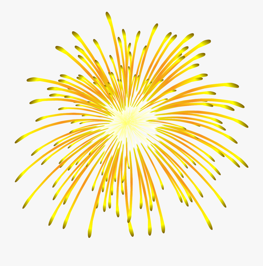Gold Fireworks Vector Png, Transparent Clipart