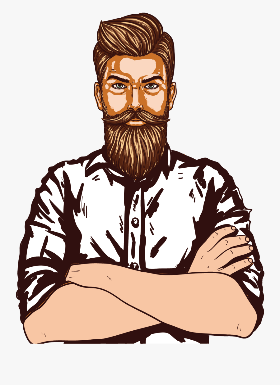 Man Page, Man Vector, Beard Man, Clipart Images, Clip - Vector Beard Man Png, Transparent Clipart