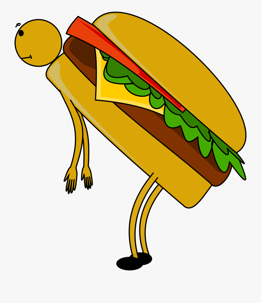Stuff That Catches Me - Hamburger With A Face, Transparent Clipart