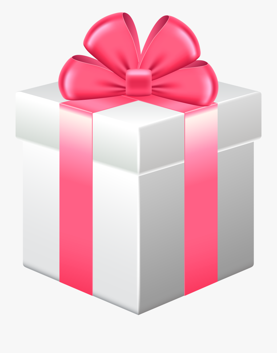 Gift Box With Pink Bow Png Clipart, Transparent Clipart