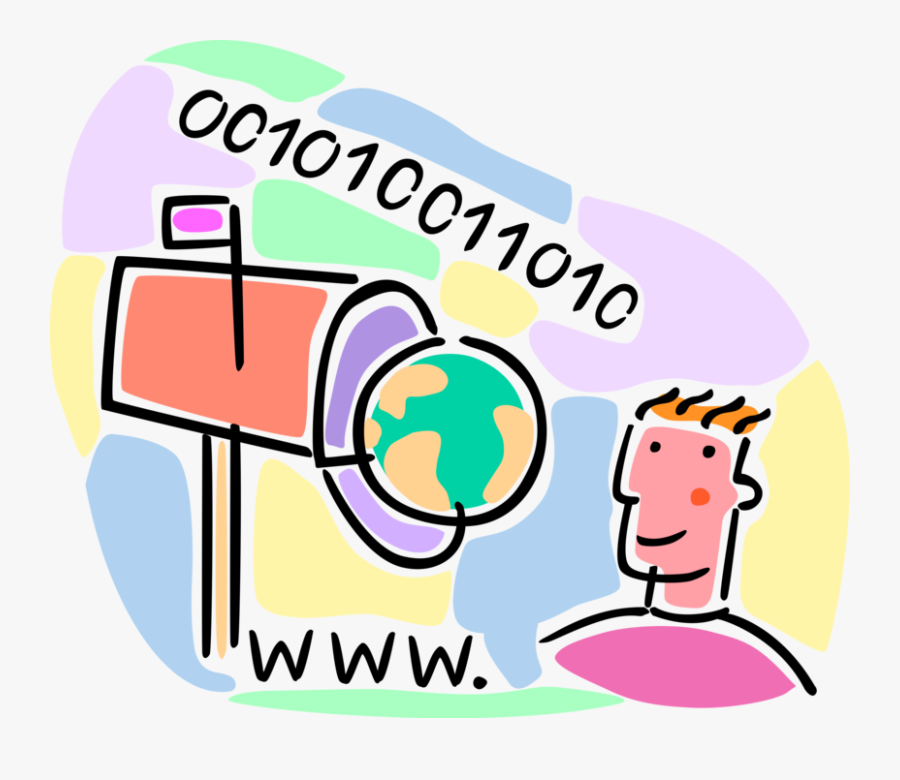 Online Binary World Delivered To Mailbox, Transparent Clipart