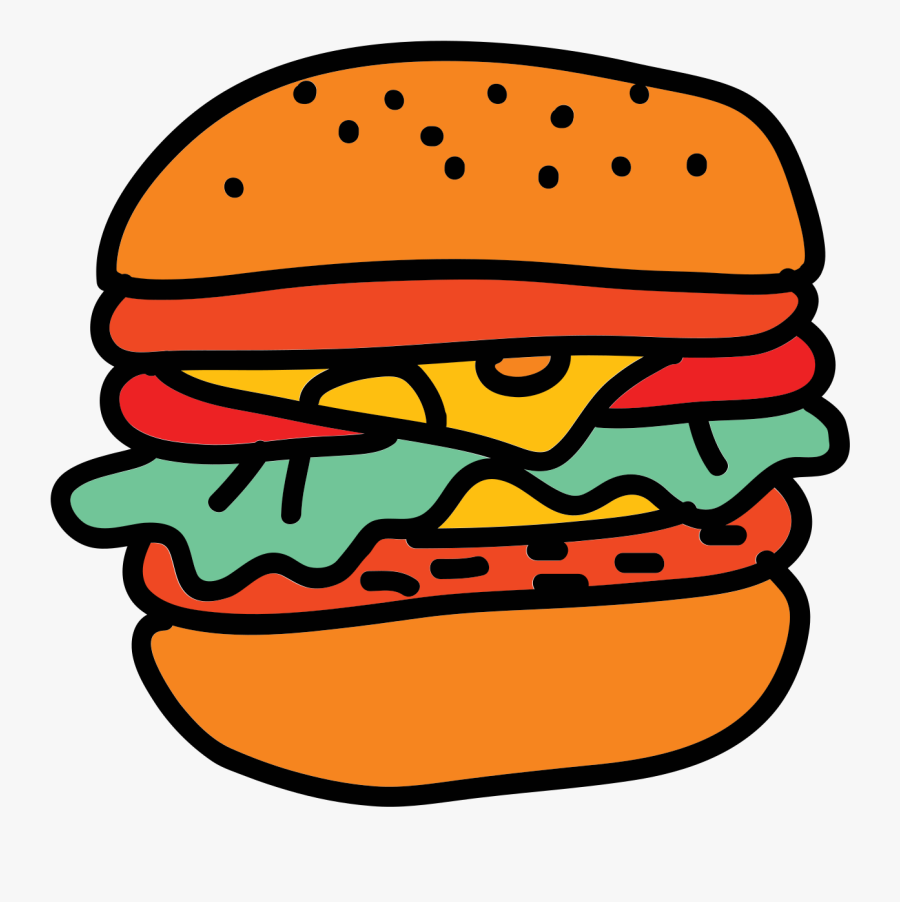 Hamburger, Transparent Clipart
