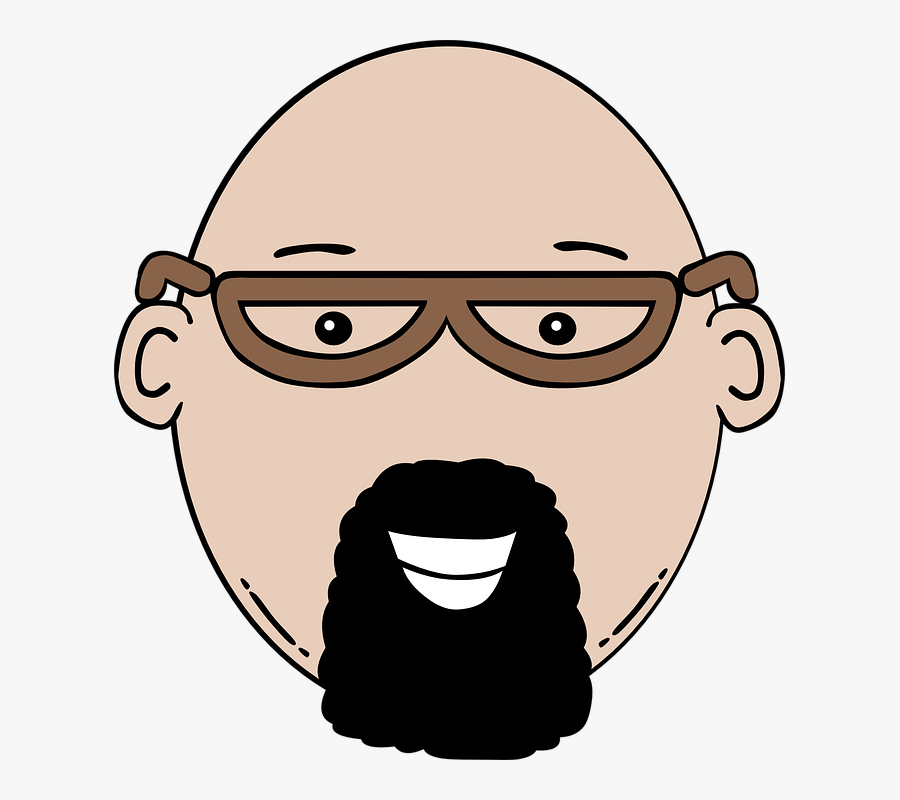 Image Royalty Free Library Beard Clipart Chin - Bald Man Cartoon Free, Transparent Clipart