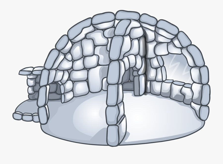 Transparent Igloo Clipart - Club Penguin In Half Igloo, Transparent Clipart