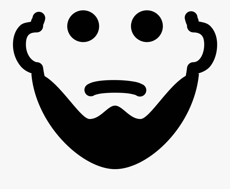 Beard Clipart Short Beard - Barba Preto E Branco Png, Transparent Clipart