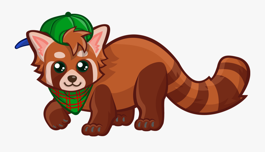 Cute Raccoon Free Download - Cute Cartoon Red Panda, Transparent Clipart