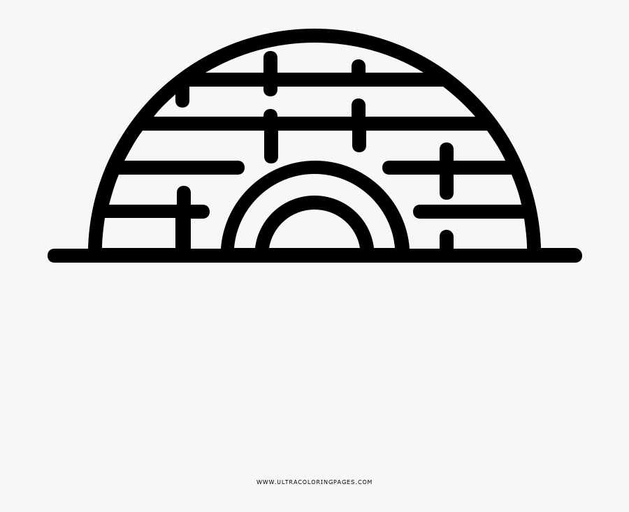 Igloo Clipart Colouring Page - Japanese Logo, Transparent Clipart