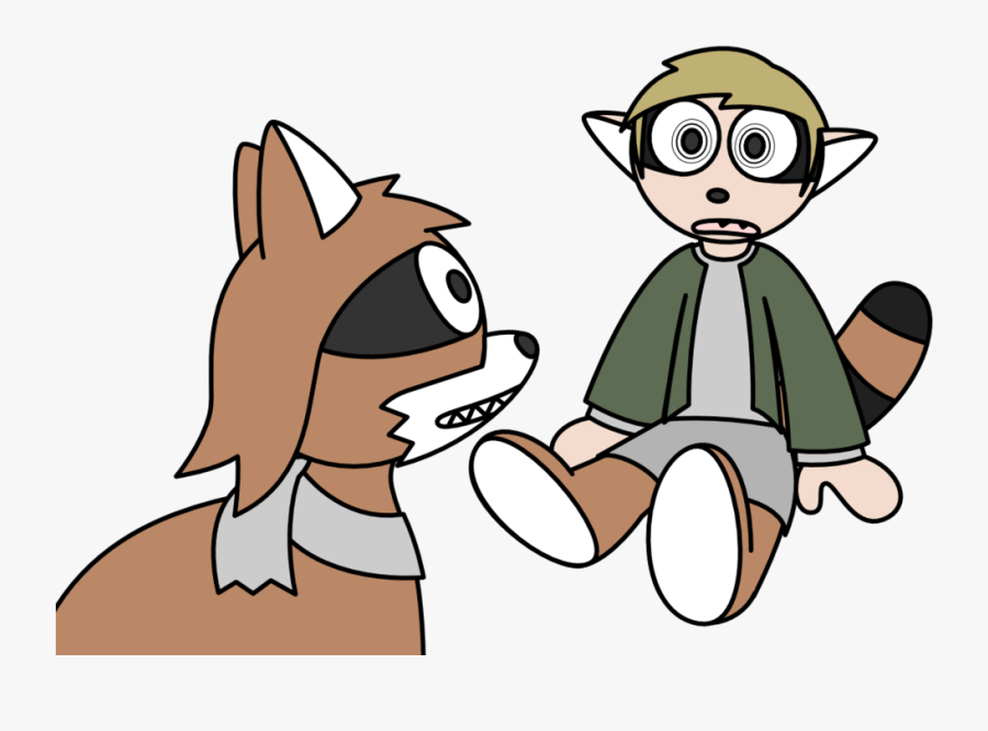Raccoon Hypnosis By Lizard-socks - Lizard And A Racoon, Transparent Clipart