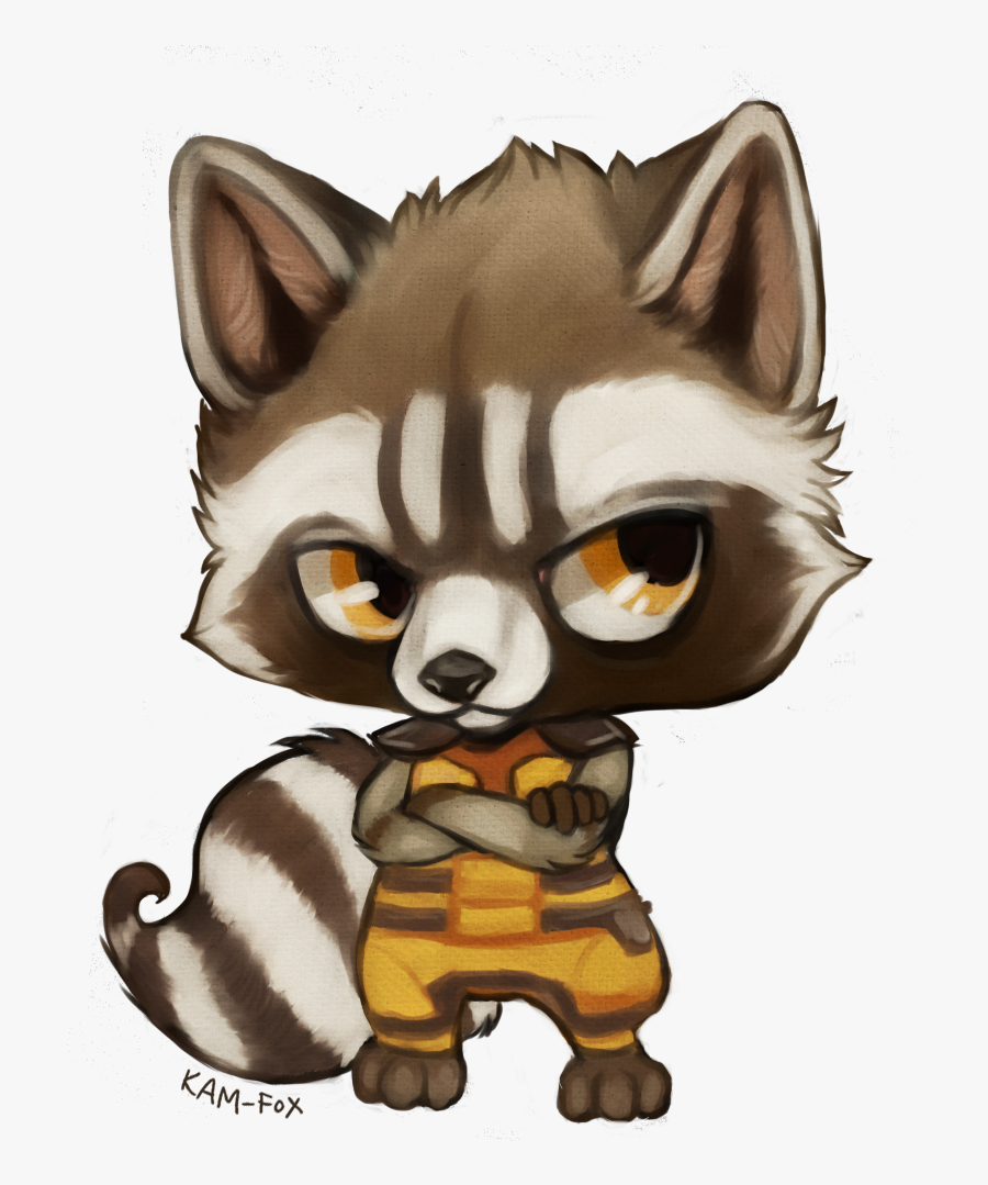 Transparent Racoon Png - Guardians Of The Galaxy Rocket Chibi, Transparent Clipart