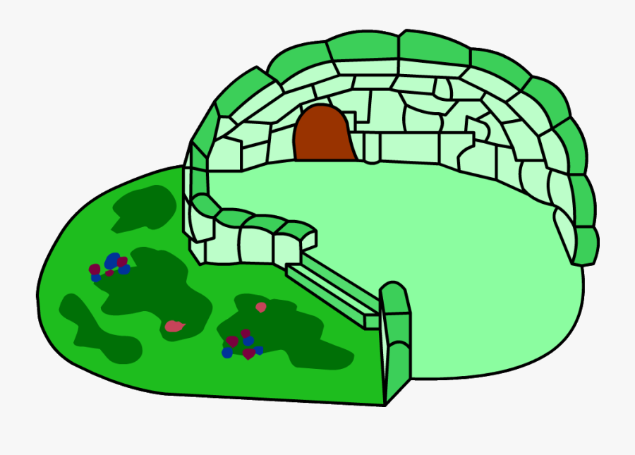 Green Clover Igloo - Club Penguin Png House, Transparent Clipart