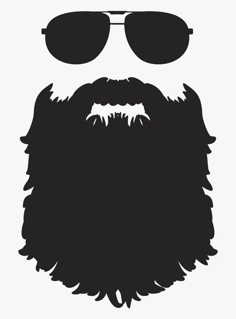 Beard Silhouette Clip Art - Black Beard No Background, Transparent Clipart