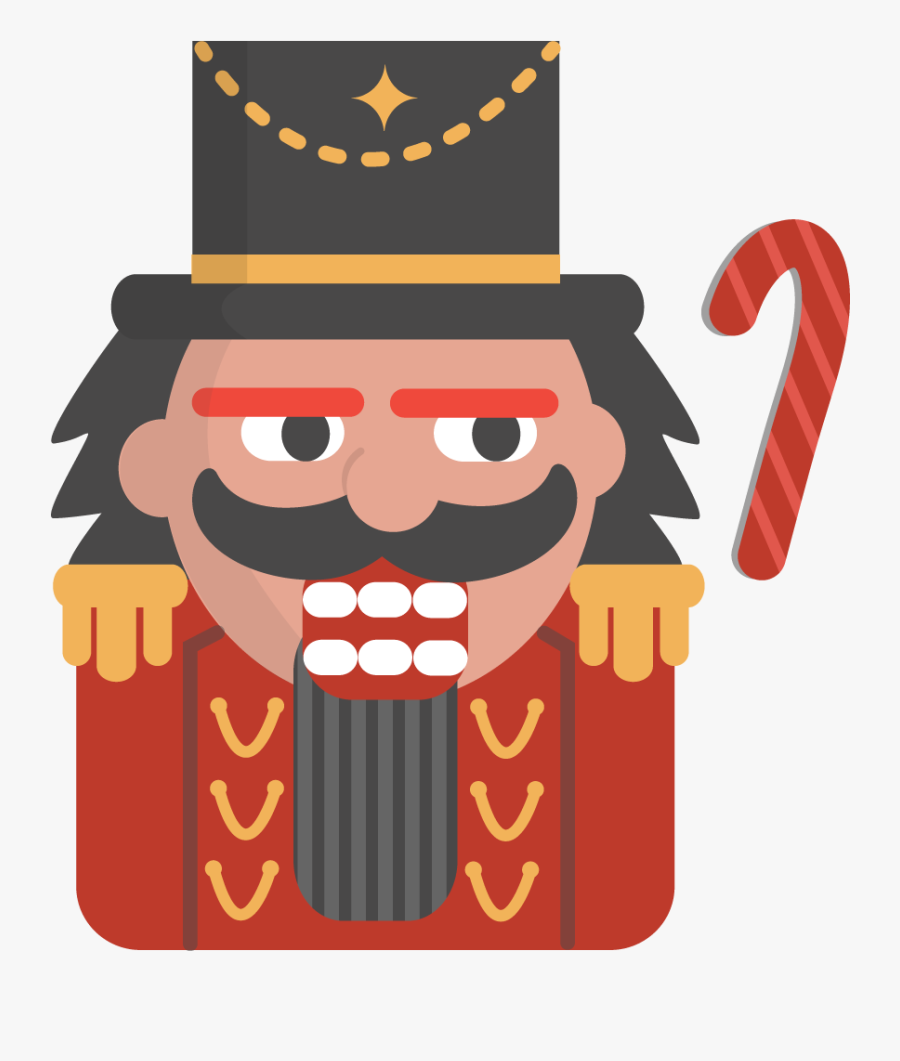 Facial Hair,cartoon,beard,clip Character - Christmas Nutcracker Face Clipart, Transparent Clipart