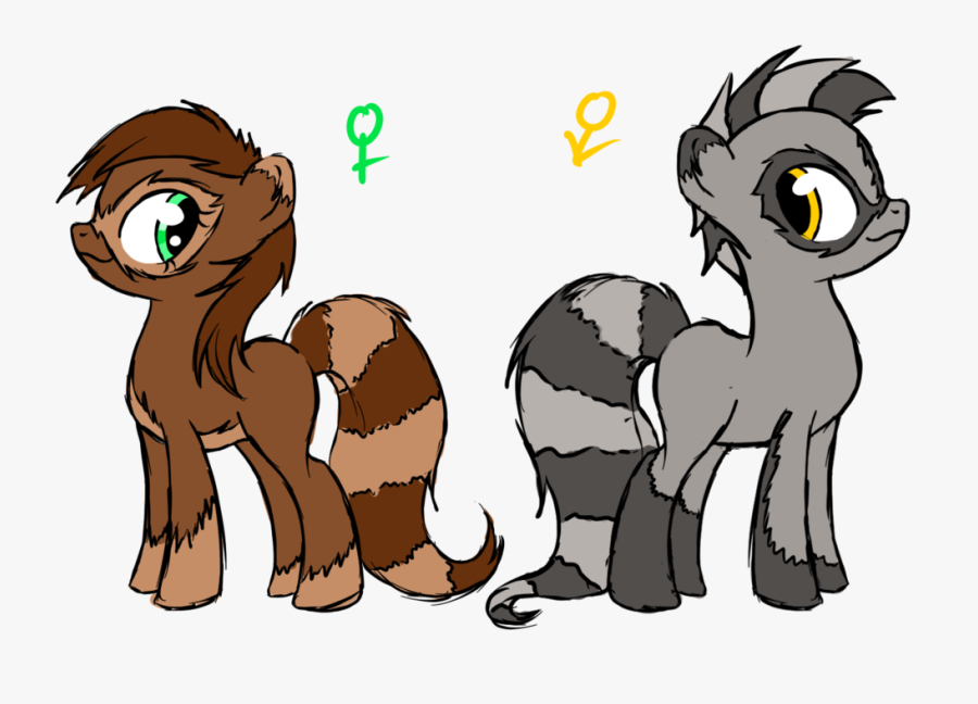 Pony Raccoon Hybrids By Dropdeadthendance On - Mlp Raccoon, Transparent Clipart