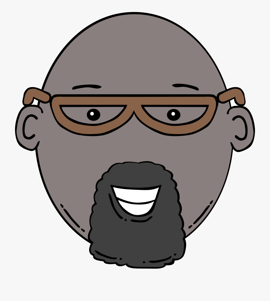 Image Transparent Library Beard Clipart Goatee - Bald Man With Goatee Cartoon, Transparent Clipart