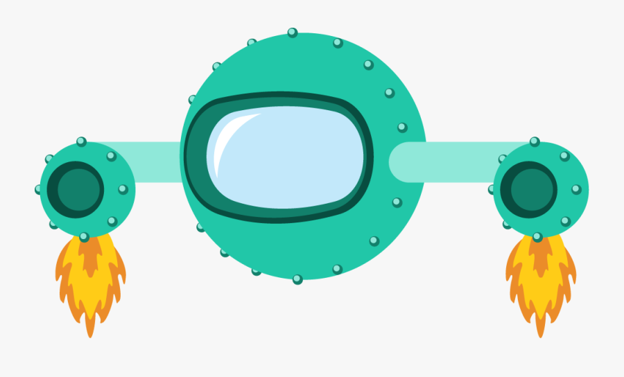 Paper Spacecraft Unidentified Flying - Png Green Alien Spaceship, Transparent Clipart