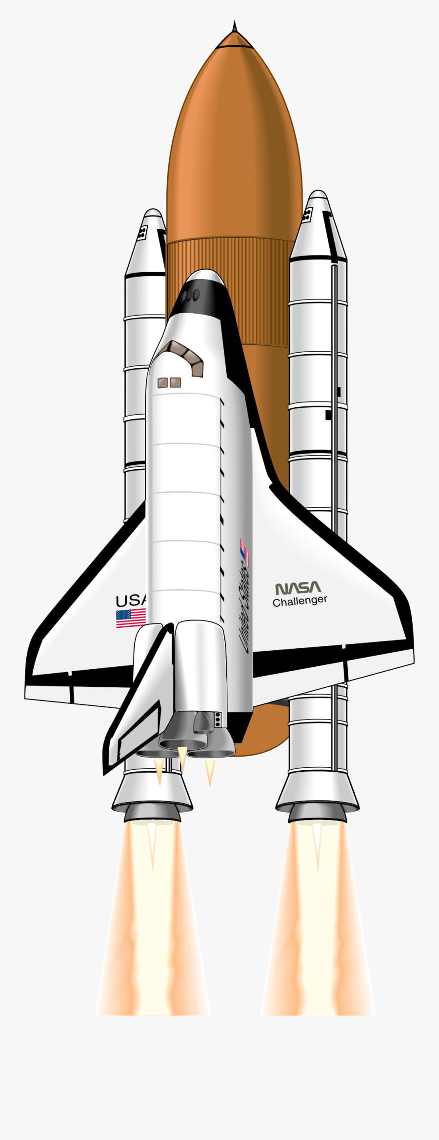 Space Clipart Spaceship Nasa - Challenger Space Shuttle Png, Transparent Clipart