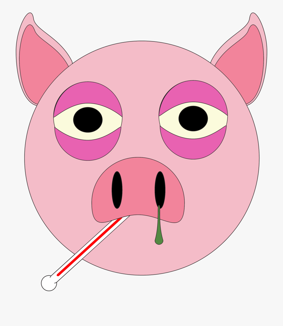 Mini Pig Pumpkin Clipart - Sick Pig Clipart, Transparent Clipart