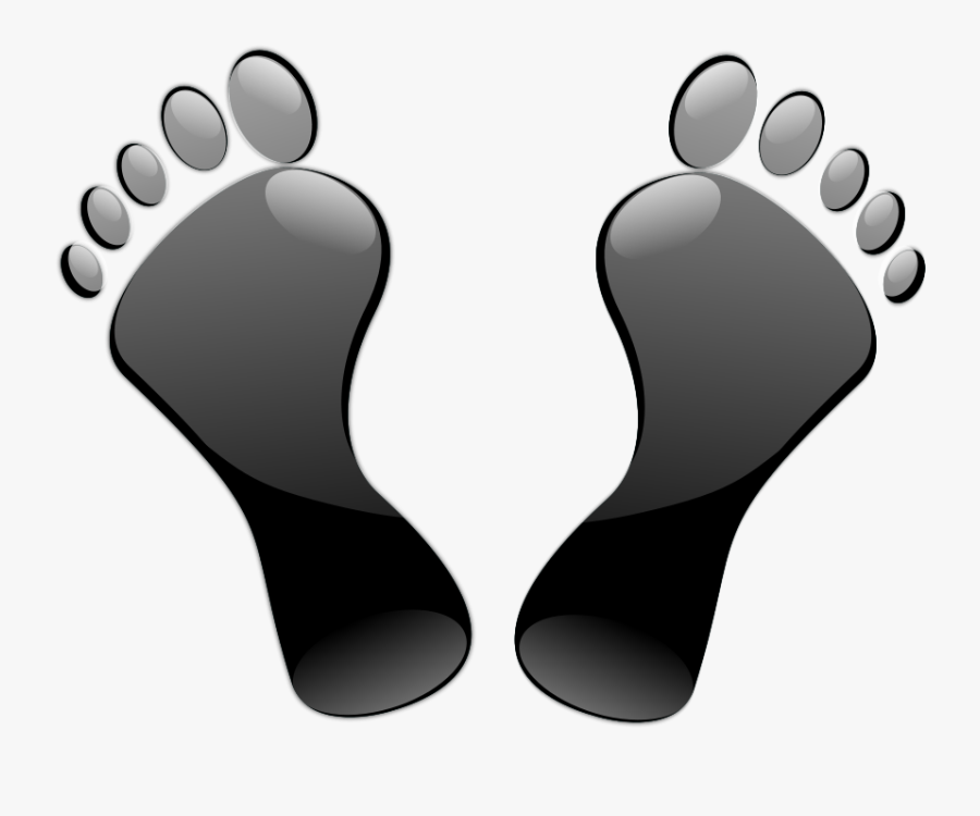 Transparent Baby Feet Clipart - Black Foot, Transparent Clipart