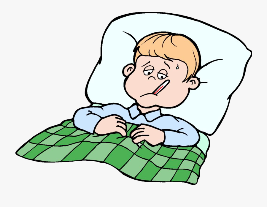 Fever Child Common Cold - Someone Sick In Bed, Transparent Clipart