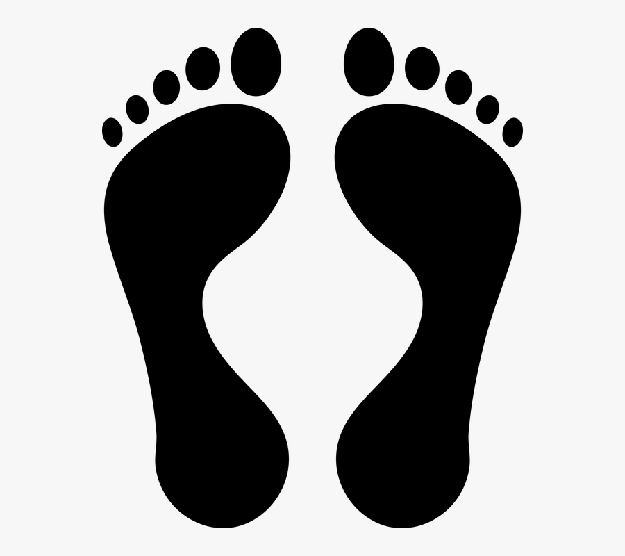 Feet Png - Left And Right Footprint, Transparent Clipart
