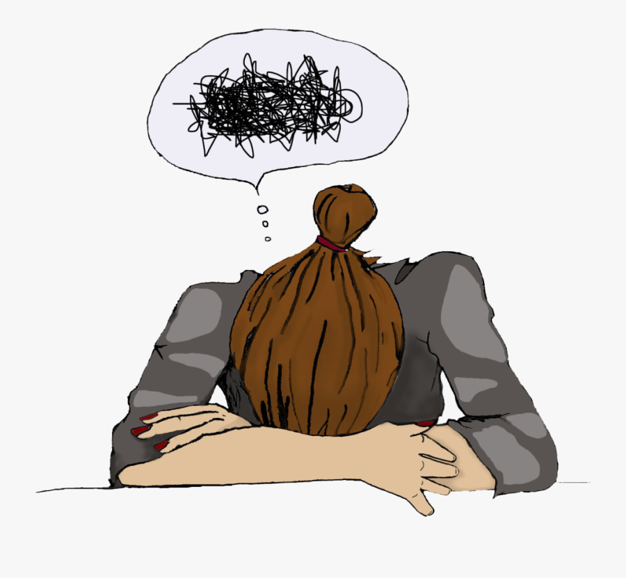 Student Taking The Sat Test Clipart - Stress Clip Art Transparent, Transparent Clipart