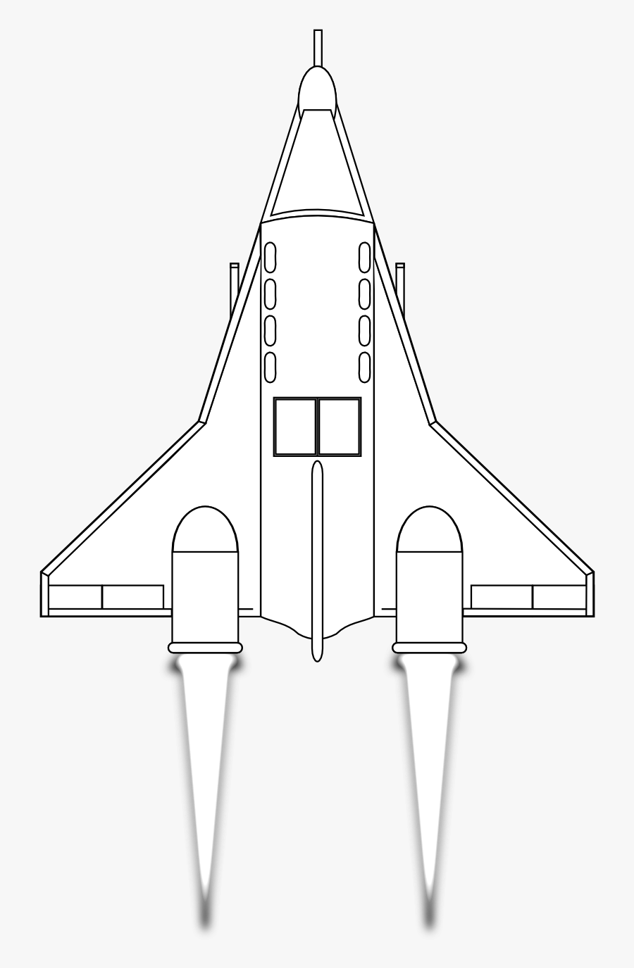 Spaceship Clipart Black Background - Spaceship Black Background, Transparent Clipart