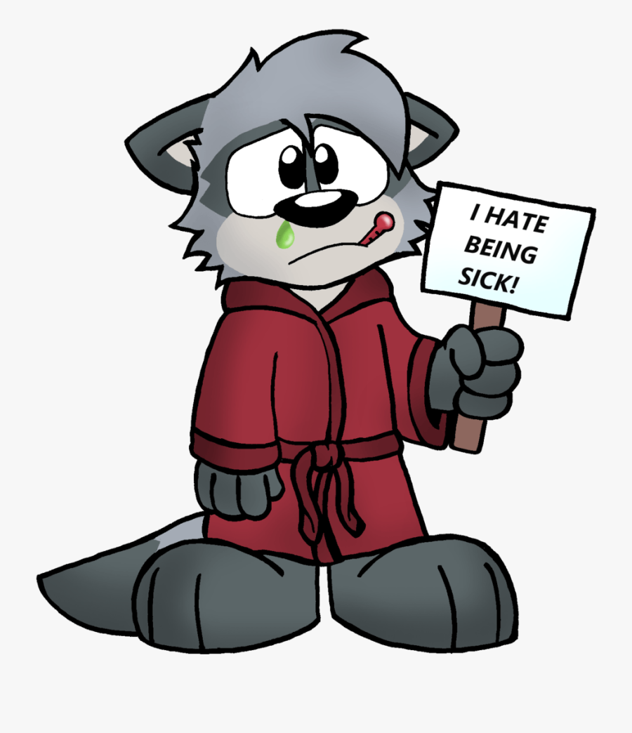 Cartoon Feeling Sick - Hate To Get Sick, Transparent Clipart