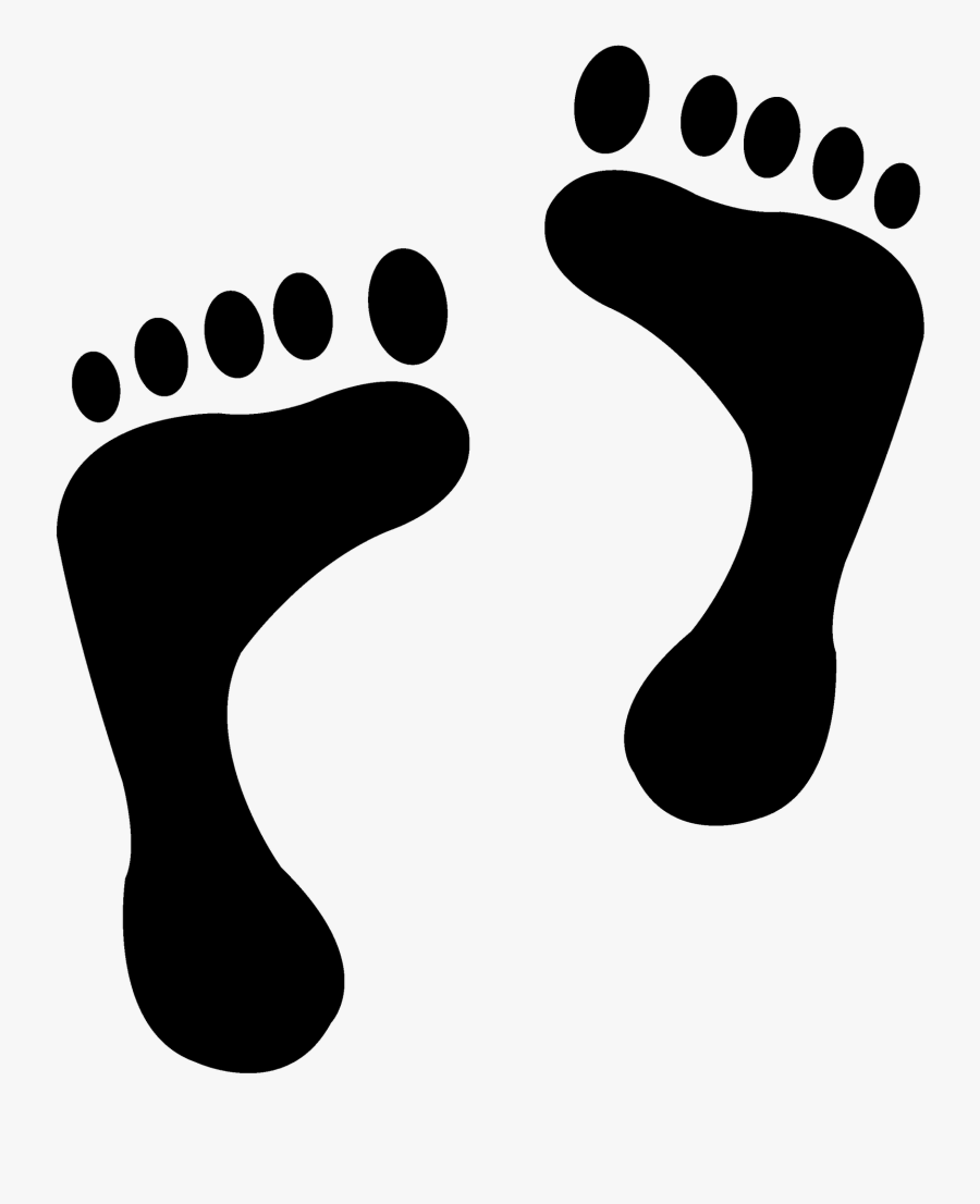 Clip Art Foot Reprint Pair Footprint - Foot Trace, Transparent Clipart