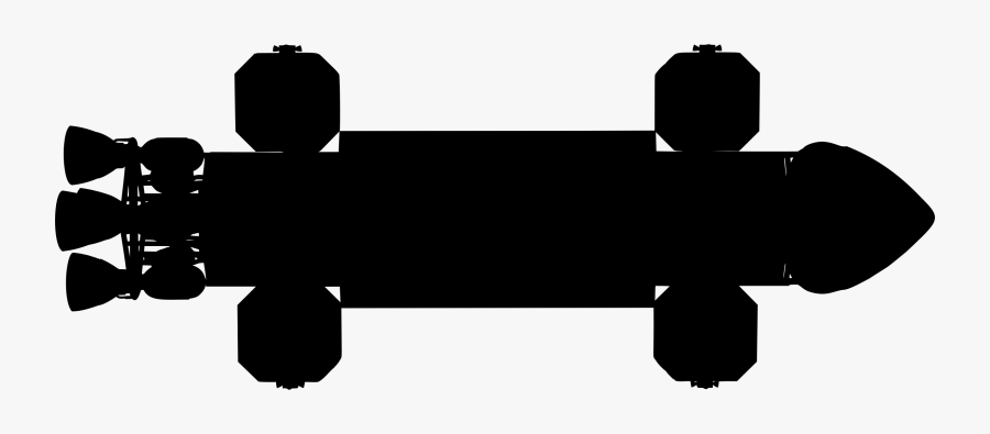 Spaceship Clipart Silhouette - Space Ship Silhouette, Transparent Clipart