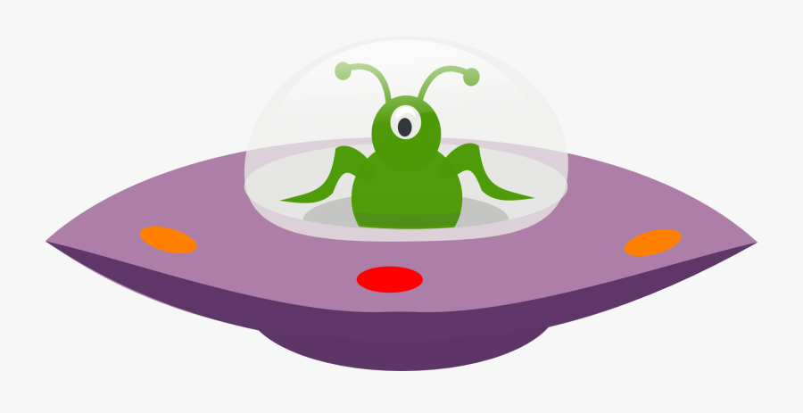Spaceship, Alien, Saucer, Cartoon, Space, Science, - Alien In Ufo Png, Transparent Clipart