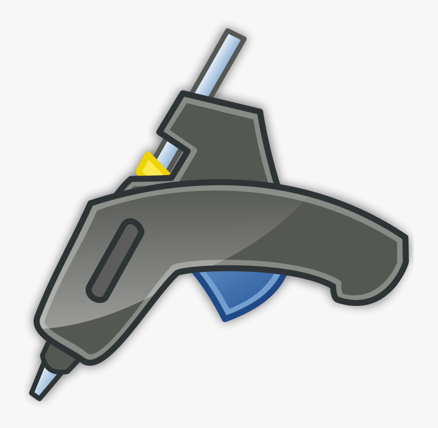 Glue Gun Tango Icon With Shadow - Hot Glue Gun Clipart, Transparent Clipart