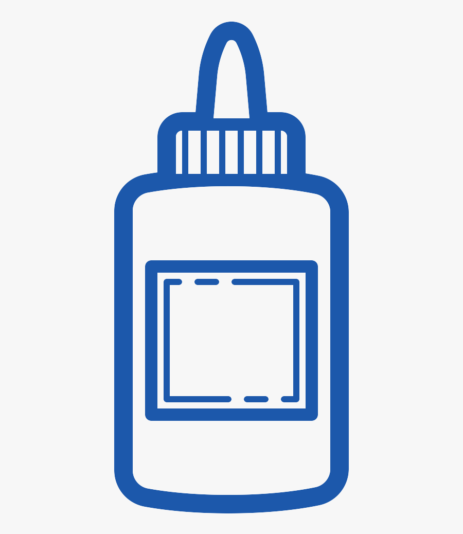 Glue Clipart Blue Glue - Glue Bottle Clipart Black And White , Free