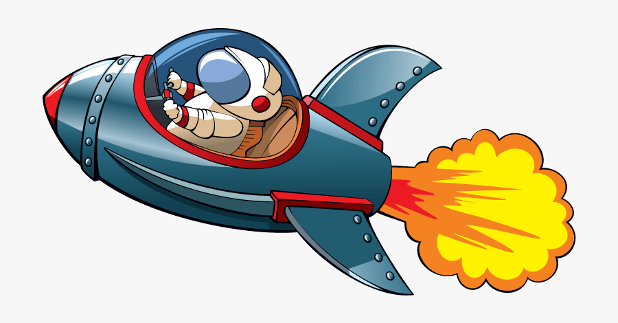 Rocket Man Wheelchair Costume - Cartoon Man In Rocket Ship, Transparent Clipart