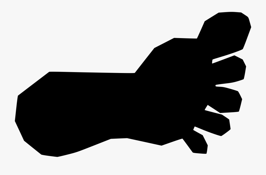 Silhouette,thumb,hand - Bigfoot Clip Art, Transparent Clipart