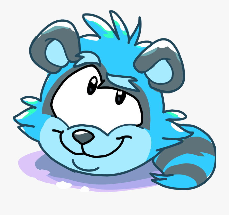Sasquatch Story Blue Raccoon - Club Penguin Blue Raccoon Puffle, Transparent Clipart
