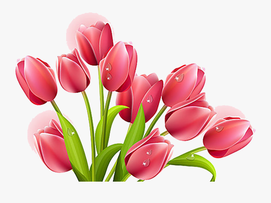 Tulip Bouquet Cliparts - Życzenia Z Okazji Dnia Kobiet, Transparent Clipart