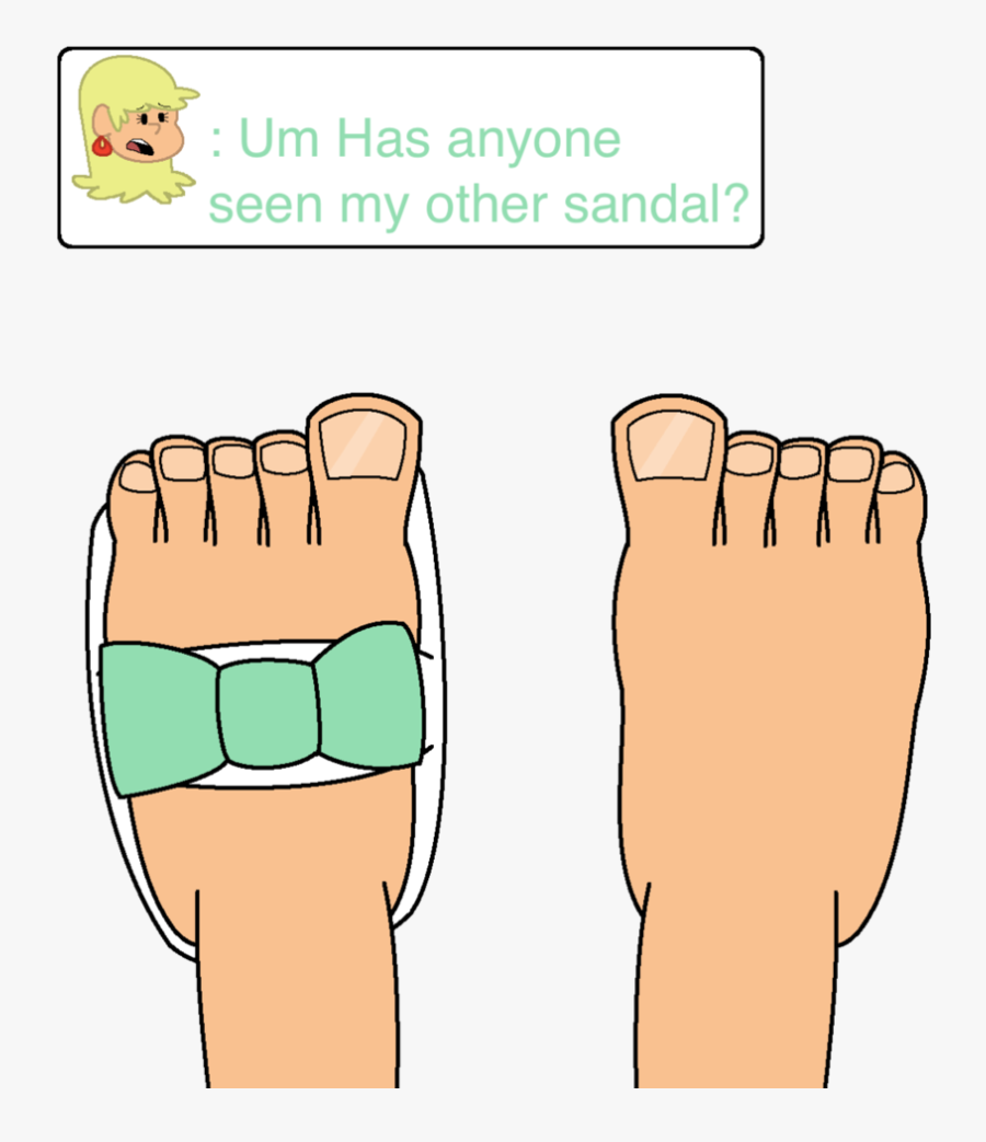 Transparent Sandal Clipart - Leni Loud Foot, Transparent Clipart