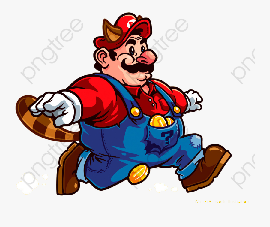 Raccoon Mario Clipart Fatty - Smash Bros Mario, Transparent Clipart