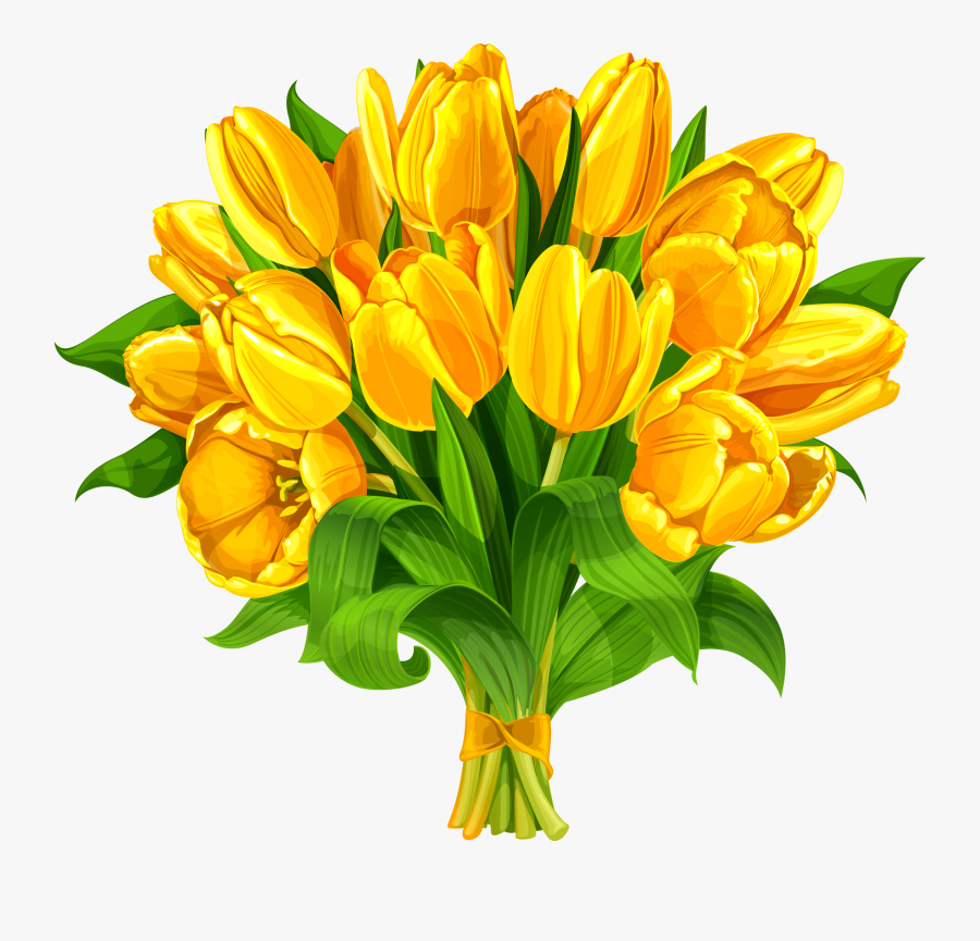 Transparent Flower Bouquet Clipart - Png Bouquet Yellow Flowers, Transparent Clipart