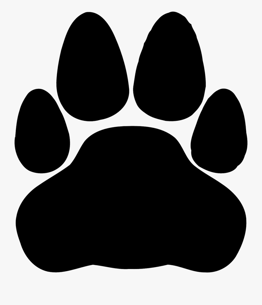 Red Cat Paw Print, Transparent Clipart