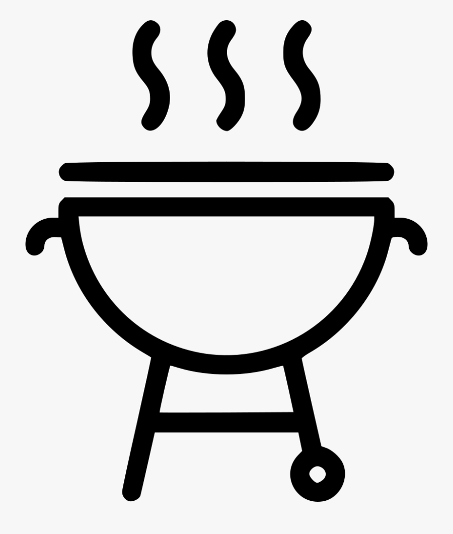 Grilling Clipart Fall - Black And White Line Art Bbq, Transparent Clipart