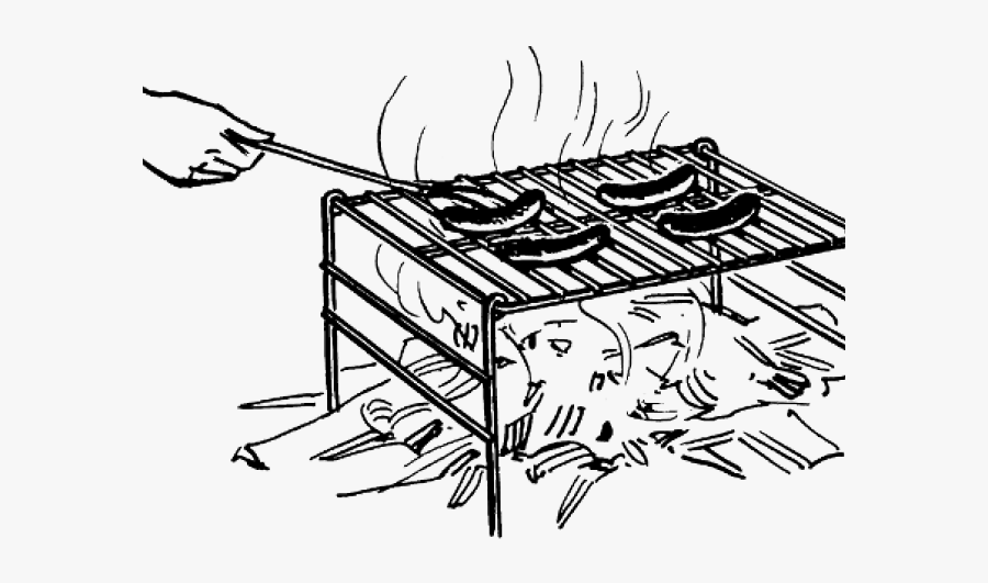 Grill Clipart Black And White - Clipart Black And White Grill, Transparent Clipart
